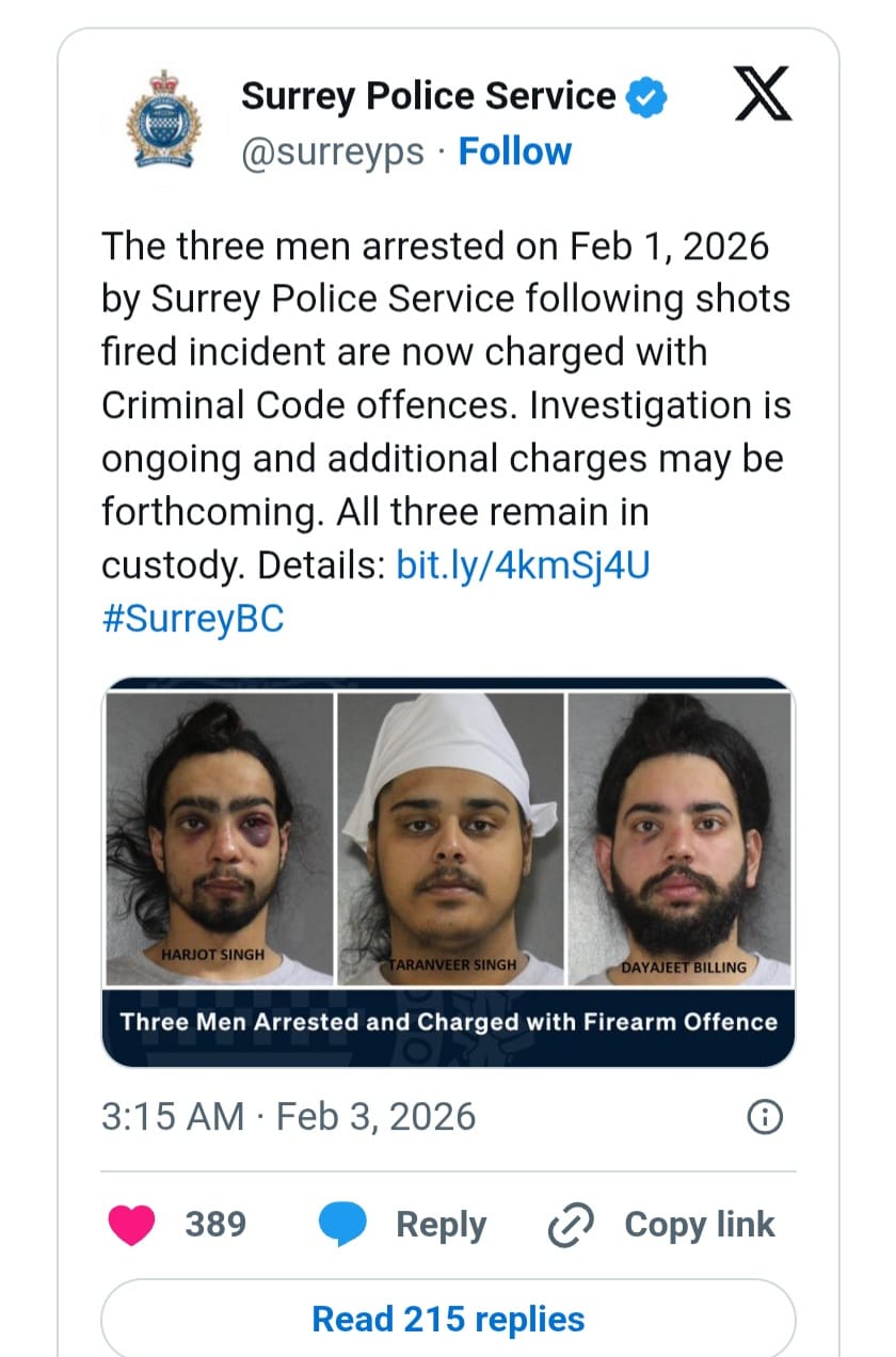 कनाडा में तीन पंजाबी छात्र गिरफ्तार: 1 9 से 21 साल उम्र, स्टडी वीजा पर गए थे तीनों