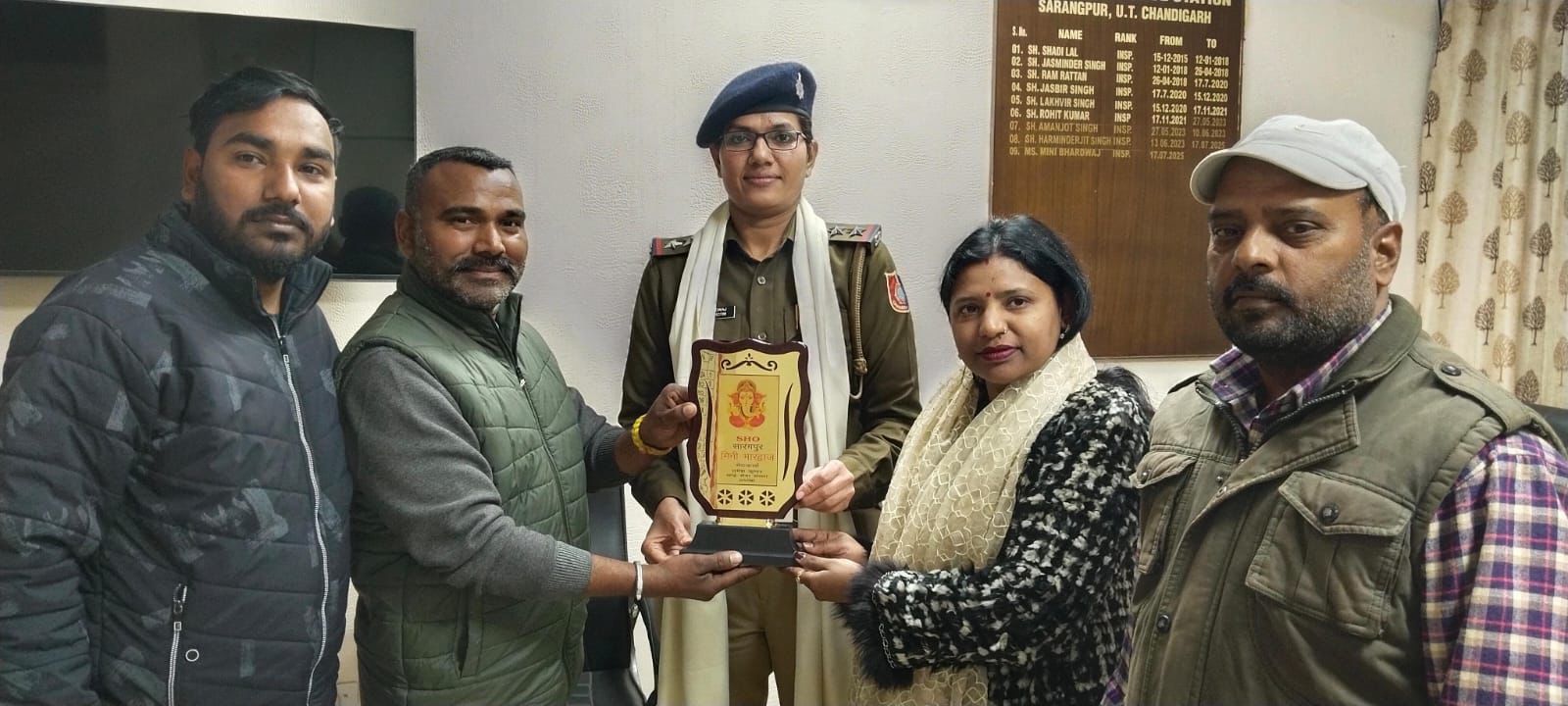 साईं सेवा संस्था ट्राई सिटी ने सारंगपुर थाना प्रभारी को माँ के जागरण के लिए किया आमंत्रित