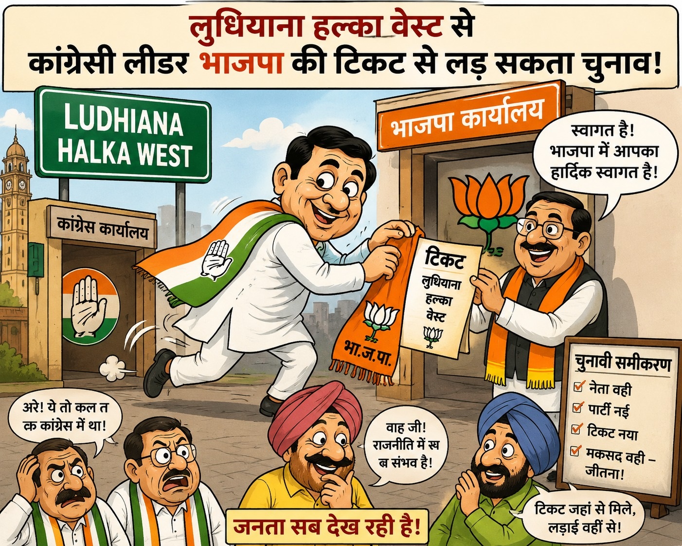 हल्का वेस्ट से कांग्रेसी लीडर के भाजपा की टिकट से चुनाव लड़ने की चर्चाएं, क्या यूथ को मिलेगा मौका या सीनियर सिटीजन्स को मिलेगी टिकट
